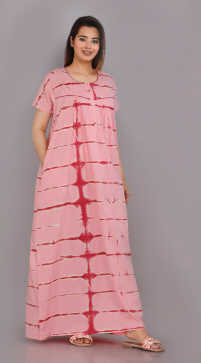 Urali® Jaipuri Printed 100% Cotton Night Gown